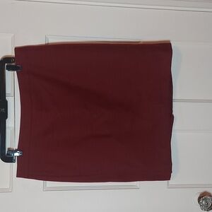 J Crew Burgundy Wool Lined No 2 Pencil Skirt Large
